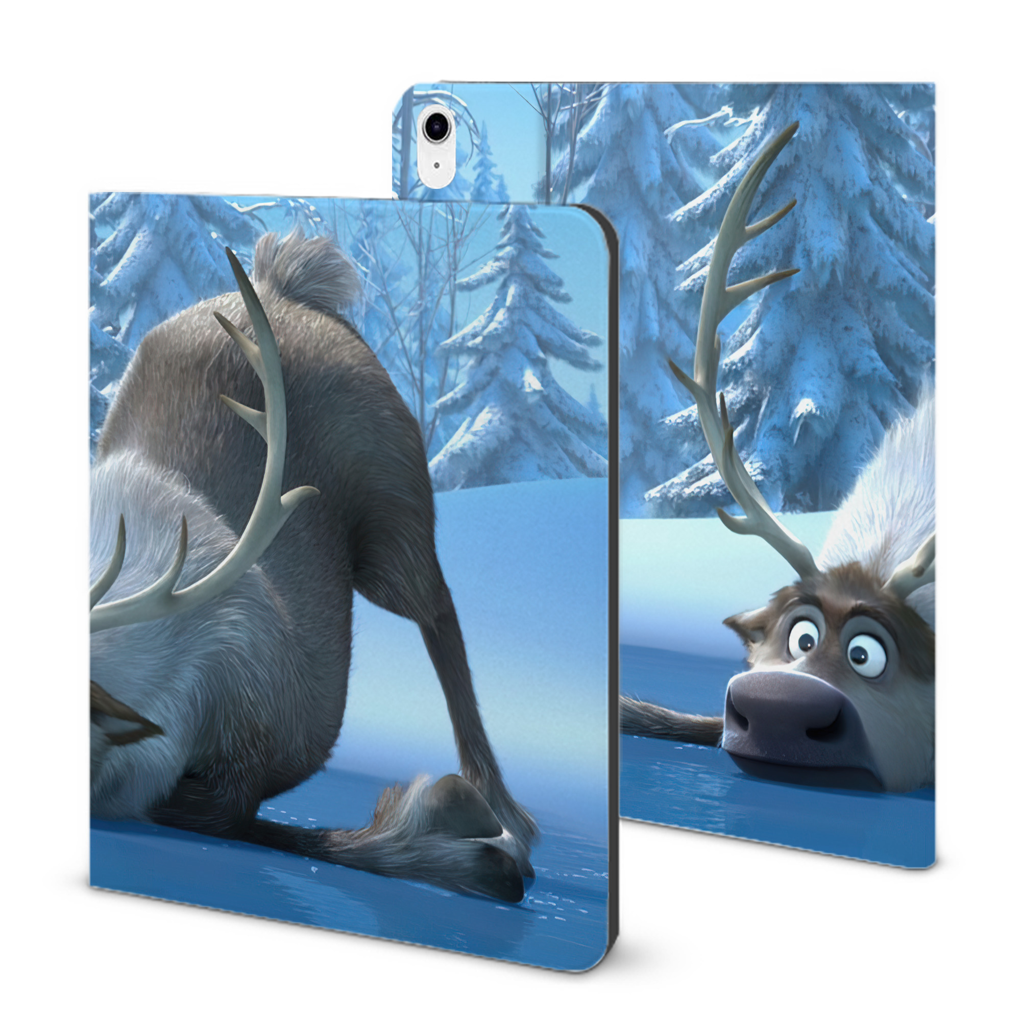 （画像用） アナと雪の女王 アンナ エルサ Frozen Anna Elsa IPad ケース ブック型 PUレザー TPU 耐衝撃 軽量 薄型 ペン収納なし 全面保護 IPad 各モデル対応